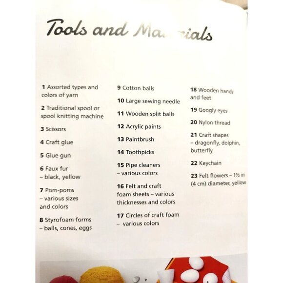 Spice Box Kits for Kids, Yarn Animals Spool Knit & Pom-poms, Over 40 projects - Picture 7 of 16
